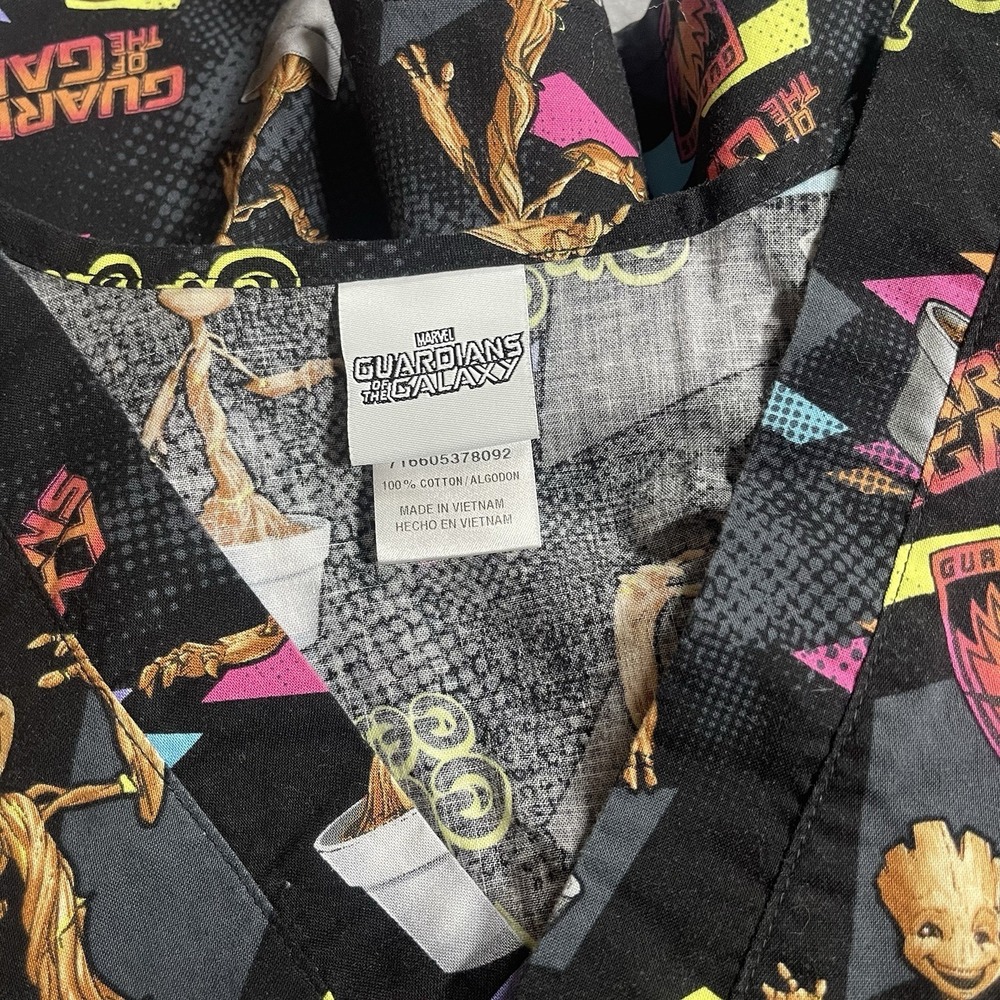 Marvel Guardians of the Galaxy Groot Button Up Shirt Large 100% Cotton - Picture 3 of 7